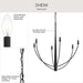 Progress Lighting - P400460-31M - Six Light Chandelier - Jheni - Matte Black