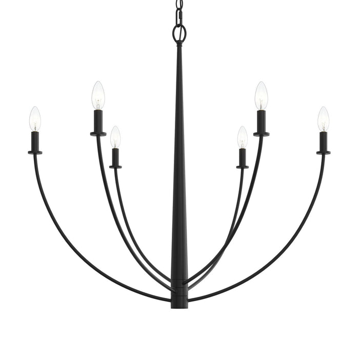 Progress Lighting - P400460-31M - Six Light Chandelier - Jheni - Matte Black