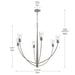 Progress Lighting - P400455-009 - Six Light Chandelier - Jheni - Brushed Nickel