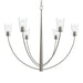 Progress Lighting - P400455-009 - Six Light Chandelier - Jheni - Brushed Nickel