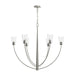 Progress Lighting - P400455-009 - Six Light Chandelier - Jheni - Brushed Nickel