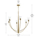 Progress Lighting - P400455-191 - Six Light Chandelier - Jheni - Brushed Gold