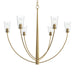 Progress Lighting - P400455-191 - Six Light Chandelier - Jheni - Brushed Gold