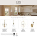 Progress Lighting - P400455-191 - Six Light Chandelier - Jheni - Brushed Gold