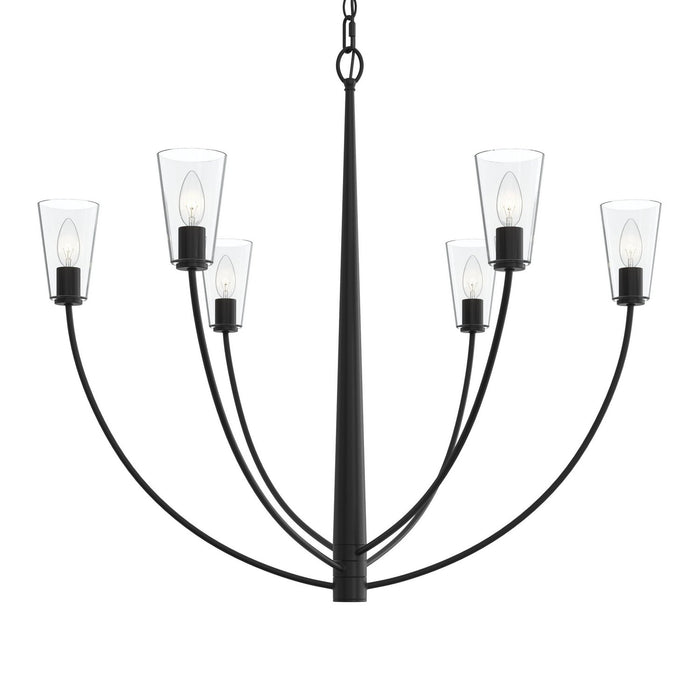 Progress Lighting - P400455-31M - Six Light Chandelier - Jheni - Matte Black