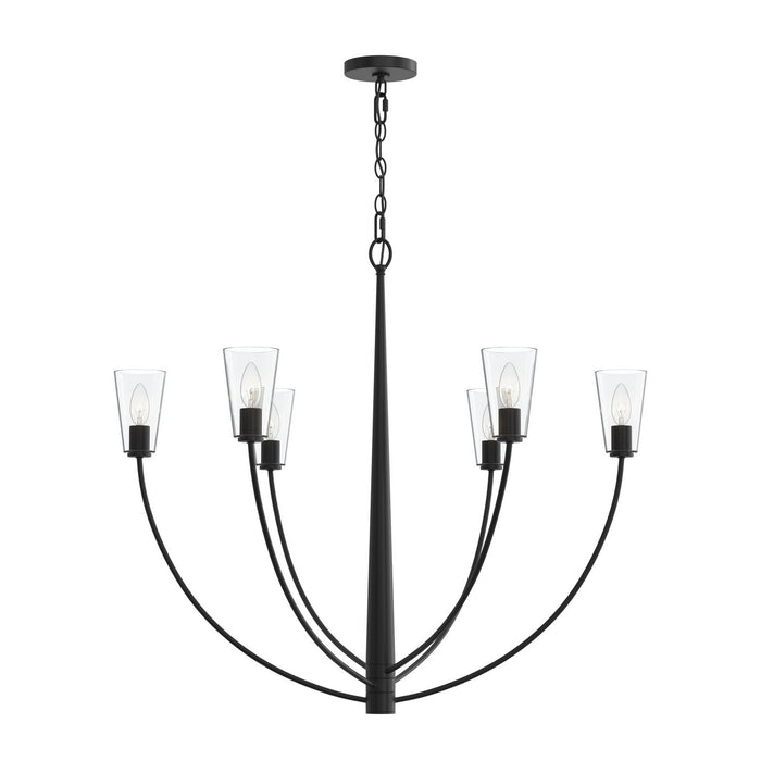 Progress Lighting - P400455-31M - Six Light Chandelier - Jheni - Matte Black