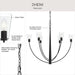 Progress Lighting - P400455-31M - Six Light Chandelier - Jheni - Matte Black