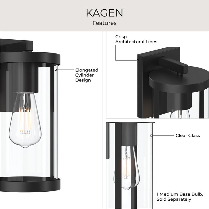 Progress Lighting - P560394-31M - One Light Outdoor Wall Mount - Kagen - Matte Black