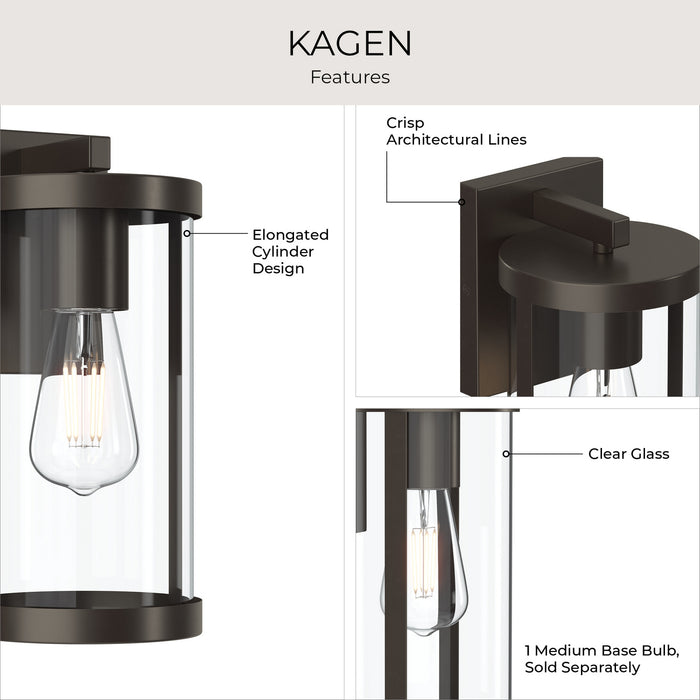 Progress Lighting - P560396-020 - One Light Outdoor Wall Mount - Kagen - Antique Bronze