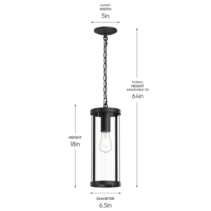 Progress Lighting - P550145-31M - One Light Outdoor Pendant - Kagen - Matte Black