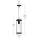 Progress Lighting - P550145-31M - One Light Outdoor Pendant - Kagen - Matte Black