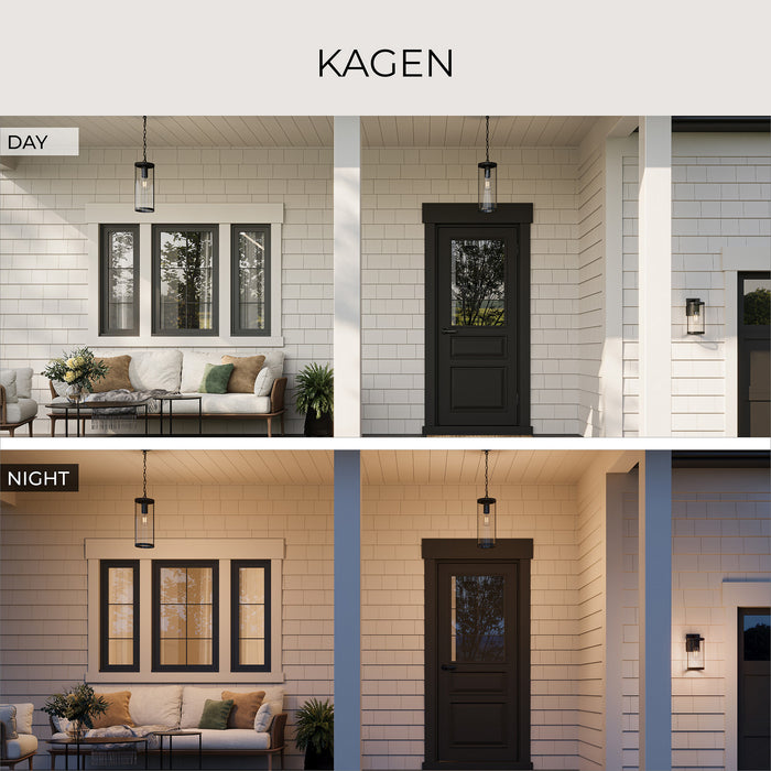 Progress Lighting - P550145-31M - One Light Outdoor Pendant - Kagen - Matte Black