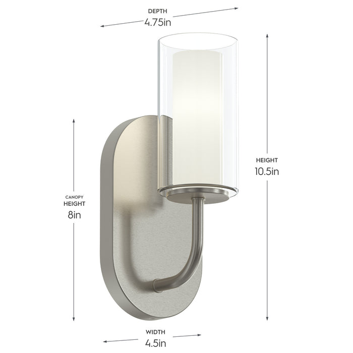 Progress Lighting - P710158-009 - One Light Wall Sconce - Mack - Brushed Nickel