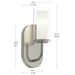 Progress Lighting - P710158-009 - One Light Wall Sconce - Mack - Brushed Nickel