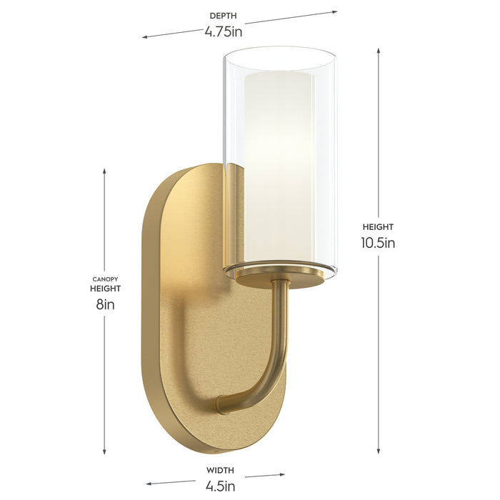 Progress Lighting - P710158-191 - One Light Wall Sconce - Mack - Brushed Gold