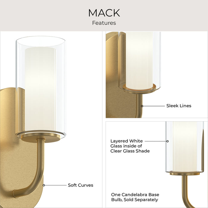 Progress Lighting - P710158-191 - One Light Wall Sconce - Mack - Brushed Gold