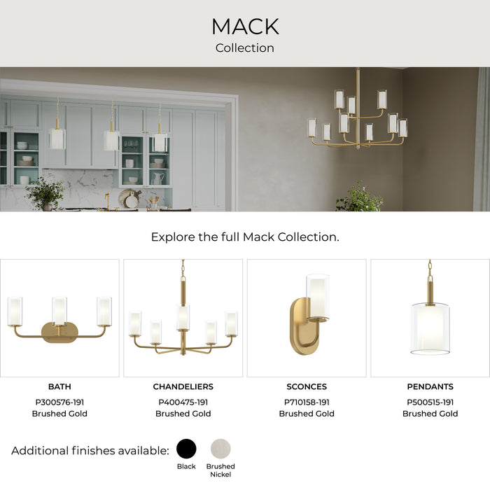 Progress Lighting - P710158-191 - One Light Wall Sconce - Mack - Brushed Gold