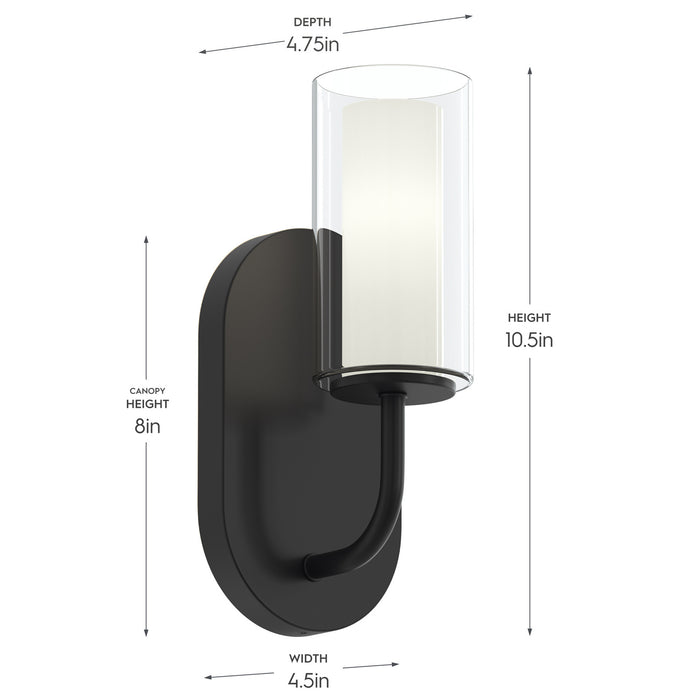 Progress Lighting - P710158-31M - One Light Wall Sconce - Mack - Matte Black