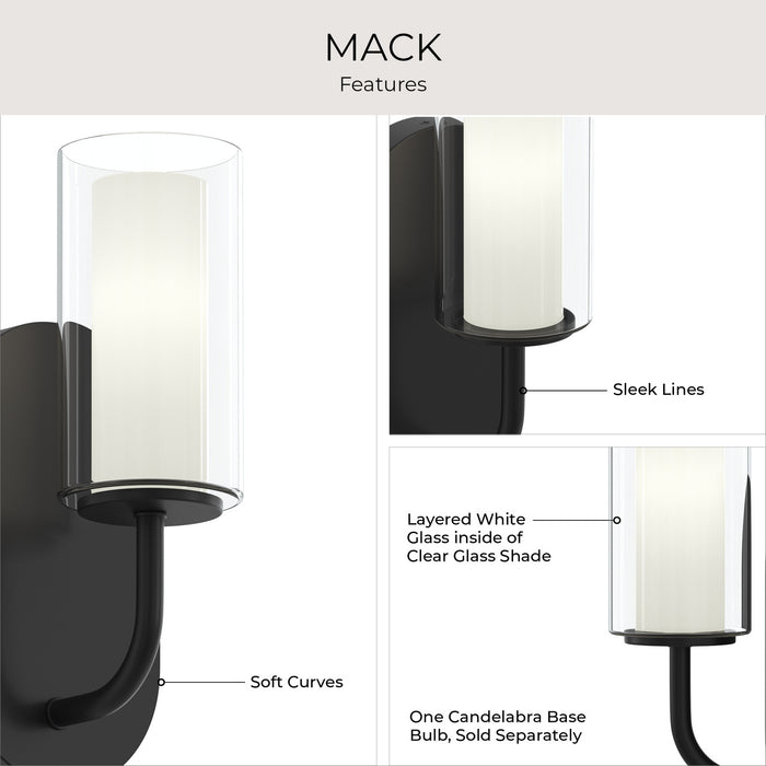 Progress Lighting - P710158-31M - One Light Wall Sconce - Mack - Matte Black