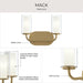 Progress Lighting - P300575-191 - Two Light Bath Vanity - Mack - Brushed Gold