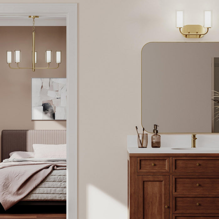 Progress Lighting - P300575-191 - Two Light Bath Vanity - Mack - Brushed Gold