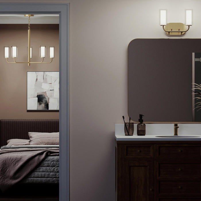 Progress Lighting - P300575-191 - Two Light Bath Vanity - Mack - Brushed Gold
