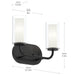 Progress Lighting - P300575-31M - Two Light Bath Vanity - Mack - Matte Black
