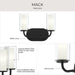 Progress Lighting - P300575-31M - Two Light Bath Vanity - Mack - Matte Black