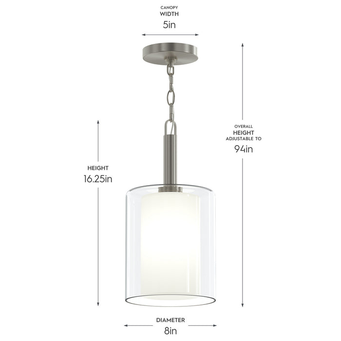 Progress Lighting - P500515-009 - One Light Pendant - Mack - Brushed Nickel