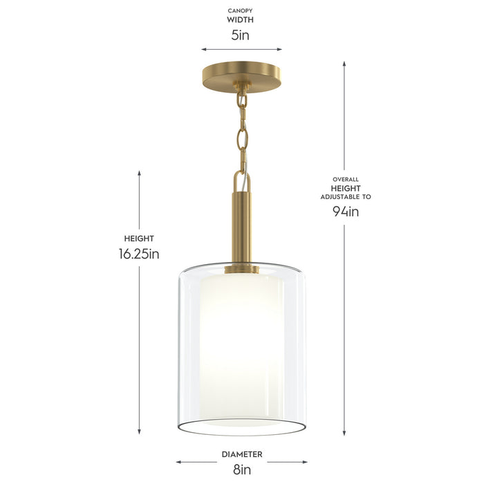 Progress Lighting - P500515-191 - One Light Pendant - Mack - Brushed Gold