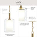 Progress Lighting - P500515-191 - One Light Pendant - Mack - Brushed Gold