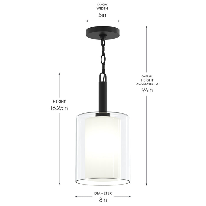 Progress Lighting - P500515-31M - One Light Pendant - Mack - Matte Black
