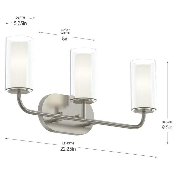 Progress Lighting - P300576-009 - Three Light Bath Vanity - Mack - Brushed Nickel