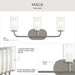 Progress Lighting - P300576-009 - Three Light Bath Vanity - Mack - Brushed Nickel