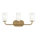 Progress Lighting - P300576-191 - Three Light Bath Vanity - Mack - Brushed Gold