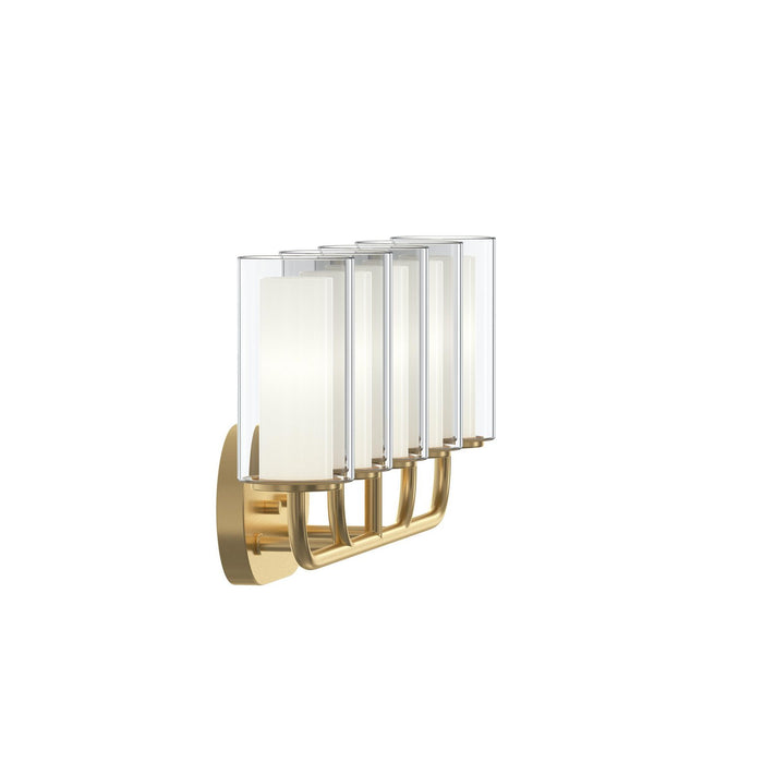 Progress Lighting - P300576-191 - Three Light Bath Vanity - Mack - Brushed Gold