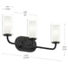 Progress Lighting - P300576-31M - Three Light Bath Vanity - Mack - Matte Black