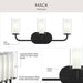 Progress Lighting - P300576-31M - Three Light Bath Vanity - Mack - Matte Black