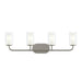 Progress Lighting - P300577-009 - Four Light Bath Vanity - Mack - Brushed Nickel