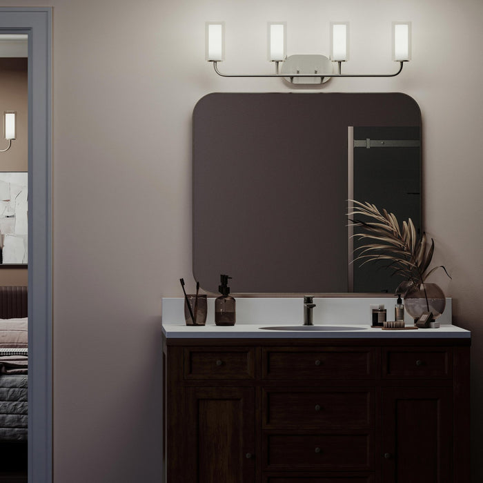 Progress Lighting - P300577-009 - Four Light Bath Vanity - Mack - Brushed Nickel