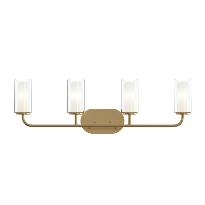 Progress Lighting - P300577-191 - Four Light Bath Vanity - Mack - Brushed Gold