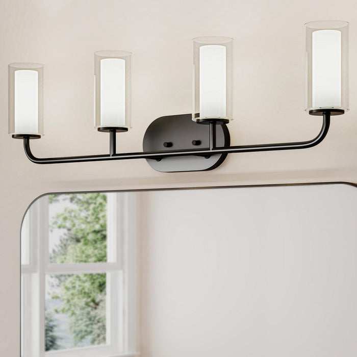 Progress Lighting - P300577-31M - Four Light Bath Vanity - Mack - Matte Black