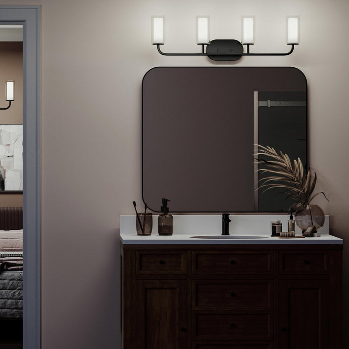 Progress Lighting - P300577-31M - Four Light Bath Vanity - Mack - Matte Black