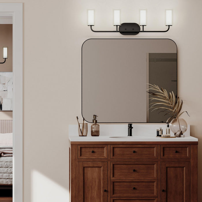 Progress Lighting - P300577-31M - Four Light Bath Vanity - Mack - Matte Black