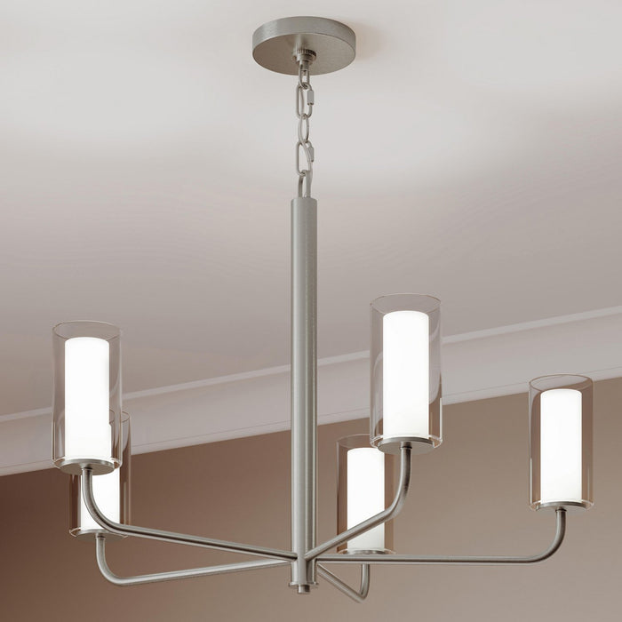 Progress Lighting - P400475-009 - Five Light Chandelier - Mack - Brushed Nickel