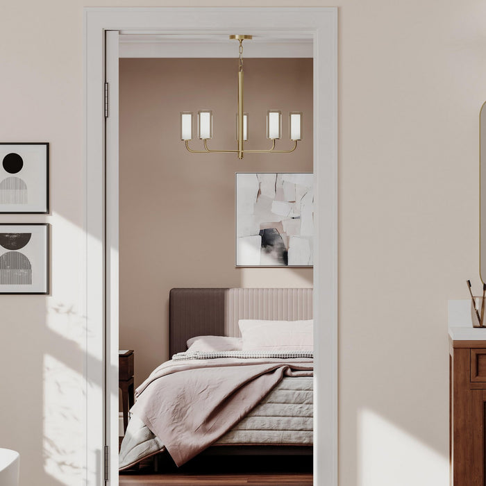 Progress Lighting - P400475-191 - Five Light Chandelier - Mack - Brushed Gold