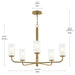 Progress Lighting - P400475-191 - Five Light Chandelier - Mack - Brushed Gold