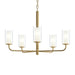 Progress Lighting - P400475-191 - Five Light Chandelier - Mack - Brushed Gold