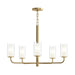 Progress Lighting - P400475-191 - Five Light Chandelier - Mack - Brushed Gold