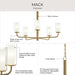 Progress Lighting - P400475-191 - Five Light Chandelier - Mack - Brushed Gold